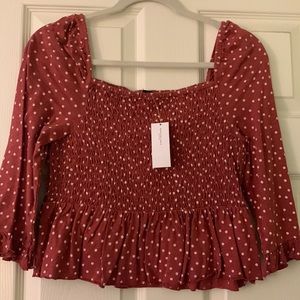 Red Polka Dot Top